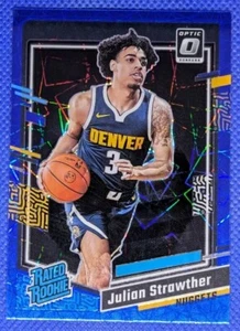 2023-24 Donruss Optic JULIAN STRAWTHER RC #247 Blue Velocity Denver Nuggets - Picture 1 of 2