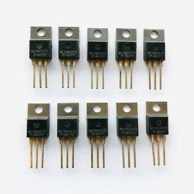 (PKG of 10) MC78M24CT Voltage Regulator, Motorola, +24 V, 0.5A, 7824, TO-220 - Image 1 of 2