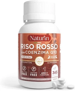 Fermented Red Rice 365 Tablets (1 Year) + Coenzyme Q10 + Monacolin K, 100% Vegan - Foto 1 di 8