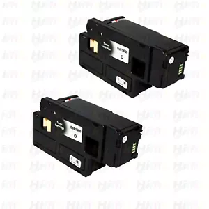 2er-Pack 1660 schwarz Hochleistungs-Toner für Dell C1660 C1660w C1660cnw C1660dnw C1660dnw C1660dn - Bild 1 von 1