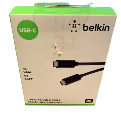 Belkin F2CU052BT1MBKP1 Cable Usb 3.1 Type C-type C 10gbps 5a 1m Black SEALED - Image 1 of 2