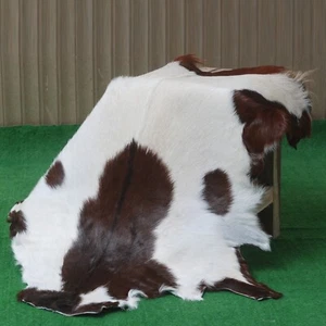 Luxus dunkelbrauner Ziegenleder Teppich - 100% natürliches Haar auf Fell, weich & langlebig - Bild 1 von 10