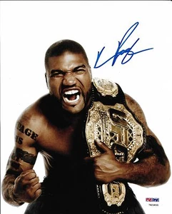 Quinton Rampage Jackson Signed 8x10 Photo PSA/DNA COA Picture w/ UFC Belt Auto 1 - Picture 1 of 1