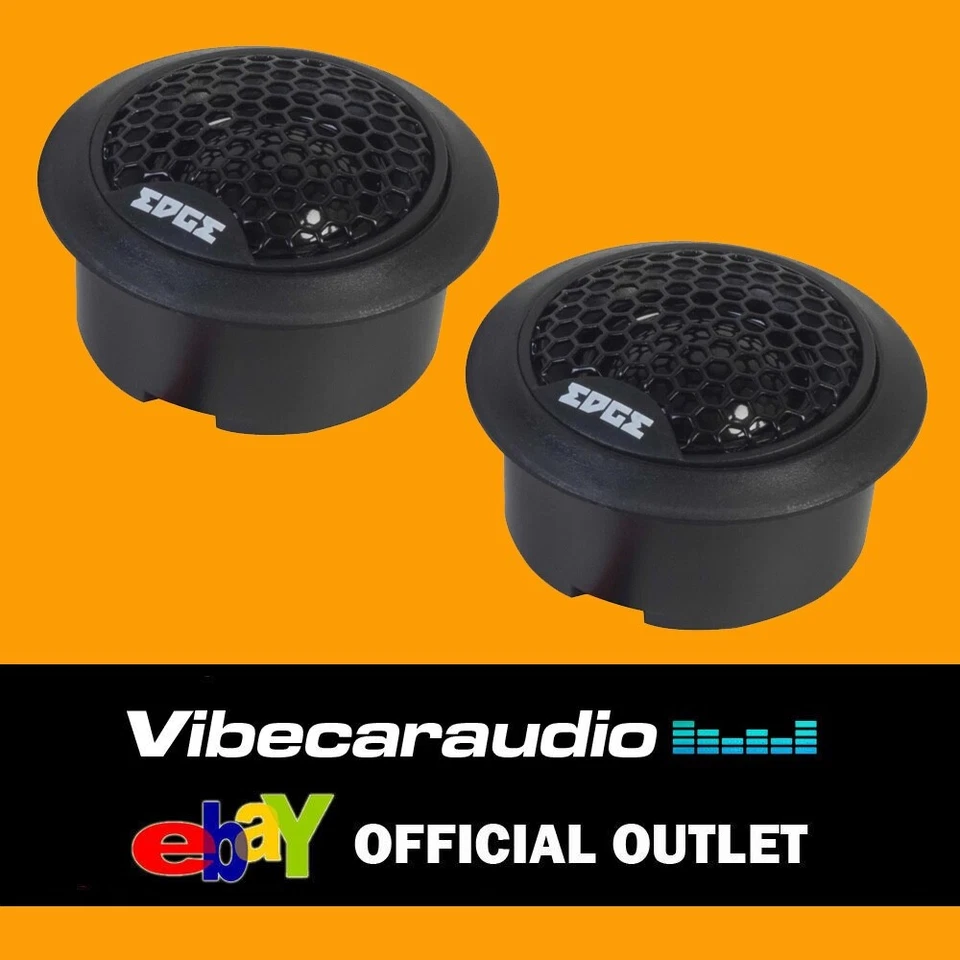 EDGE EDB1TN 1.2" NEODYMIUM Car Tweeters In-Line Cross Over 100 Watt Tweeters - Image 1 of 1
