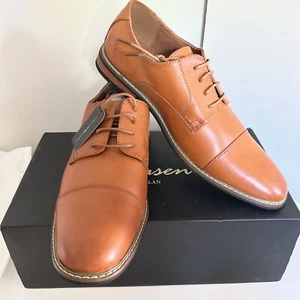 JONSEN IN MILAN Brown LACE UP OXFORD Dress SHOES MEN'S SIZE 13 NEW - Picture 1 of 10