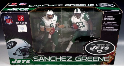 McFARLANE MARK SANCHEZ & SHONN GREENE NEW YORK JETS SET FOOTBALL NIB Cover