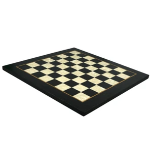 Helena Flat Mother of Pearl Ebony Chess Board 20 Inch - Picture 1 of 4