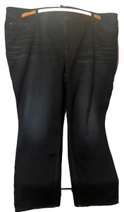 Pantalones de mezclilla Lee para mujer talla 26 W Petite pierna recta calce relajado tiro medio teñido profundo azul - Imagen 1 de 5