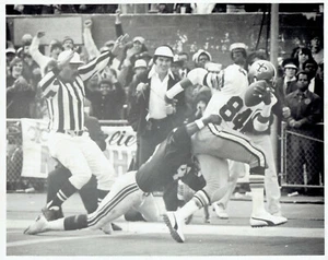 TYPE 1: 1974 Press Photo New Orleans Saints Paul Seal TD .vs. Clarence Duren - Picture 1 of 2