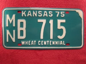 LICENSE PLATE Car Tag 1975 KANSAS MN B 715 [Z276] - Picture 1 of 1