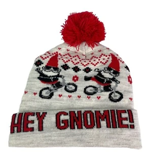 Oshkosh Bgosh Hey Gnomie! Youth Knit Hat Cap Gnome Pom Pom Bike 8-14 - Picture 1 of 2