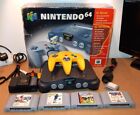 Boxed Nintendo 64 N64 Spielkonsole, Controller, Power & RF Leads plus 4 Spiele