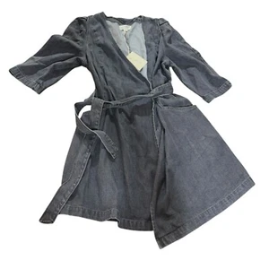 NWT Universal Threads Medium Gray Denim Belted Wrap Jacket - Picture 1 of 7
