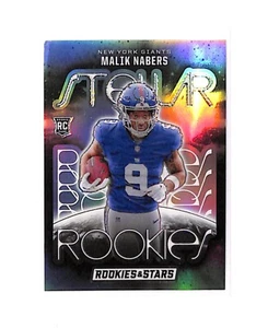 2024 Rookies & Stars Malik Nabers Stellar Rookies Silver Prizm Rookie Card RC - Picture 1 of 2