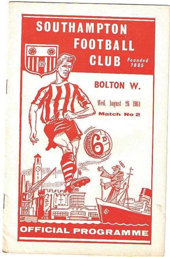 Southampton v Bolton Wanderers 1964/5 (26 Aug) - Image 1 of 1