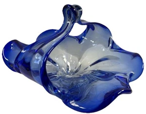 Shannon Crystal Designs Ireland Cobalt Blue Bowl Candy Dish Basket POLAND - Picture 1 of 9