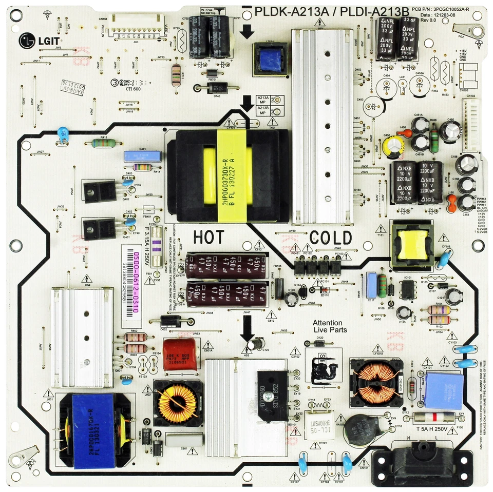 0500-0612-0310 JVC TV Module, power supply board, PLDK-A213A/PLDIA213B, 3PCGC100 - Image 1 of 1