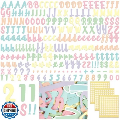 Humyoun 221 Pcs Bulletin Board Letters Round Alphabet Number Punctuation Symb - Image 1 of 4