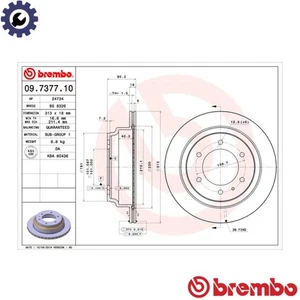 2x BRAKE DISC 09.7377.10 FOR OPEL FRONTERA/Sport MONTEREY ISUZU TFR/TFS 2.0L - Picture 1 of 9