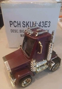 BIG RIG RED & CHROME SEMI TRUCK VINTAGE ALARM CLOCK-NEW IN ORIGINAL SHIPPING BOX - Picture 1 of 11