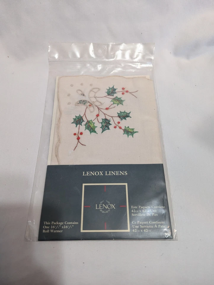 Lenox Linens Christmas Holiday Roll Bun Warmer