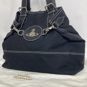 Vivienne Westwood Tote Bag Canvas Orb A4 Large Capacity #EF BHA - Picture 1 of 14
