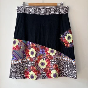 KARMA EAST Size L Women’s Skirt Cotton Jersey Boho Floral Summer Hippie Casual - Bild 1 von 9