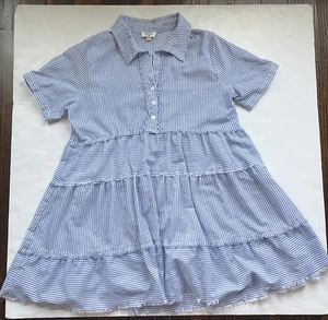 Vestido UMGEE para mujer en capas talla S azul mangas cortas campesino cottagecore boho usado en excelente estado - Imagen 1 de 6