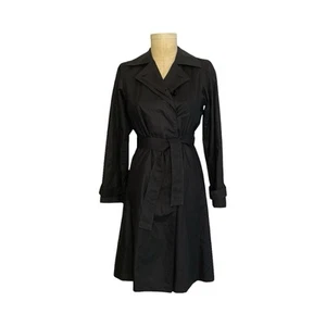 Women's BANANA REPUBLIC Belted Trench Rain Coat | Black | XS - Picture 1 of 5