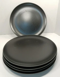 Juego de 5 Platos de Cena Intesa Home Porcelana Redondos Negros Hechos en Pavo - Imagen 1 de 13
