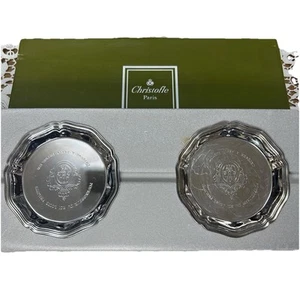 Christofle Paar Untersetzer und Mini Teller, Silber Tablett - Bild 1 von 12