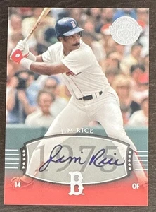 Jim RICE🔥2004 Upper Deck Legends Timeless Teams AUTO #110 1975 Red Sox Salón de la fama💥 - Imagen 1 de 2