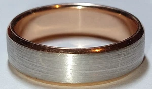 Solid 14k rose and white gold Shane Co. 6.75mm wedding band 8.68 grams  sz 10.75 - Picture 1 of 16