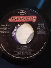 DEF LEPPARD  Foolin' / Comin' Under Fire  45 from 1983