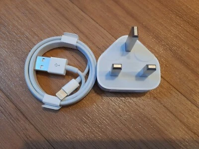 Original Apple iPhone Charger Plug and USB Data Cable - Image 1 of 4
