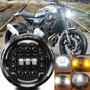 7" LED Headlight Hi/Lo DRL Turn Signal For Yamaha XSR 700 125 900 /XJR1200 1300 - Foto 1 di 14