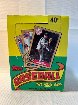 Dave Righetti Signed 1987 Topps Empty Baseball Card Hobby Box JSA - Image 1 of 4