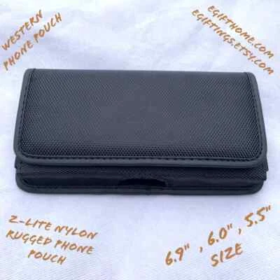 Z-LITE NYLON RUGGED PHONE POUCH LARGE BELT LOOP & CLIP OVERSIZE UNIVERSAL NEW - Image 1 of 4