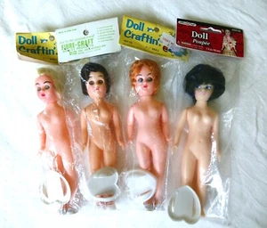 4 NEUE Fibre Craft & Doll Craftin' 7,5" Puppen - mit Schuhen & Ständer - Augen öffnen/schließen - Bild 1 von 2