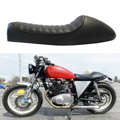 For Suzuki GS 125 450 550 850 Motorcycle Cafe Racer Seat Retro Leather Saddle US - Image 1 of 4