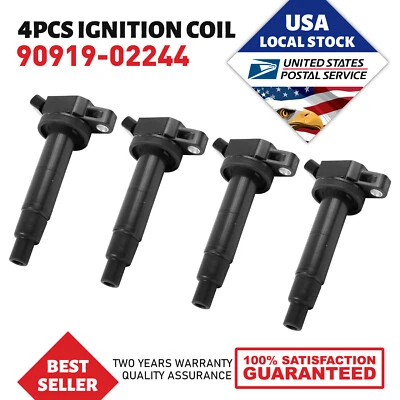PACK OF 4 IGNITION COIL FOR TOYOTA CAMRY LE SE XLE L4 2.4L 2002-2005 UF333 C1330 - Imagem 1 de 4