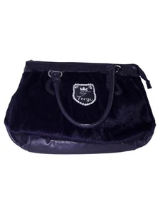 Fergi Damen lila Schultertasche Handtasche weich 42 x 28 x 10 cm Samt - Bild 1 von 16