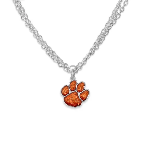 Clemson Tigers Game Day Glitter Necklace Jewelry Gift Licensed CU Cover