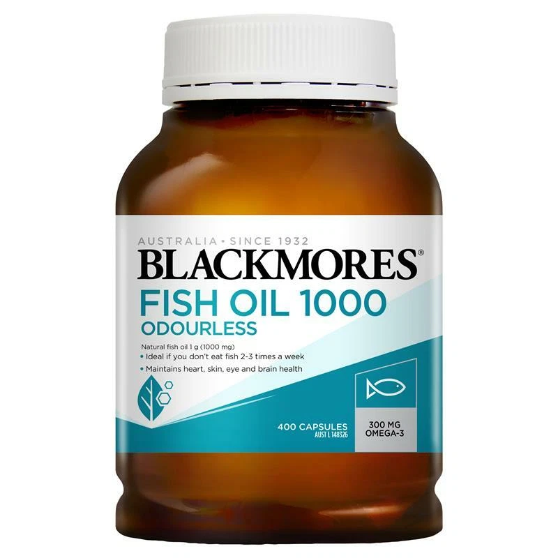 Aceite de pescado inodoro Blackmores 1000 mg ~ 400 cápsulas ~ ¡EXP 2027!!! Foto 1 de 1