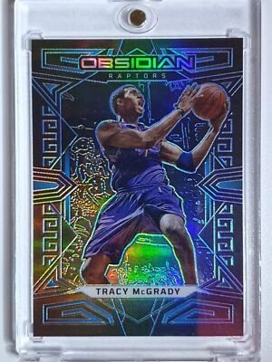 Panini Obsidian Tracy McGrady #137 2022 grabado eléctrico azul/30 holograma - raro Foto 1 de 3
