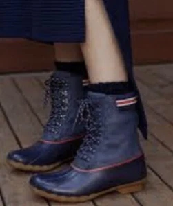 Botas altas de cuero Sperry Saltwater EDICIÓN LIMITADA para mujer azul pato, talla 8,5 - Imagen 1 de 15