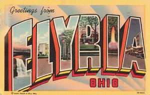 Elyria, Ohio Postkarte Großbrief Mehrfachansicht Poststempel 1949 S5 - Bild 1 von 2