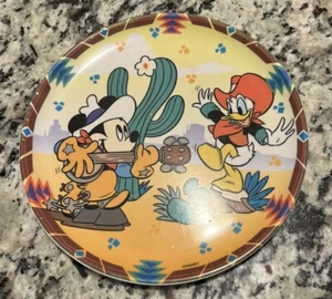 VTG Zak Designs Disney Mickey Mouse Donald Duck Desert Cactus 🌵 Kids Plate 8in. - Picture 1 of 4