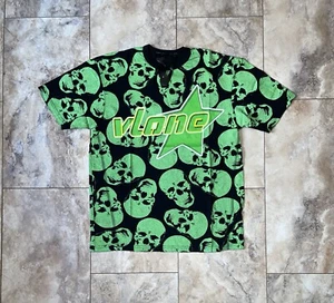 T-shirt Vlone Crypt nera/verde nuovissima taglia small - Foto 1 di 8