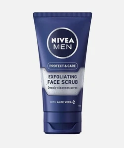 2 exfoliantes faciales exfoliantes Nivea Men Protect & Care aloe vera 75 ml cada uno - Imagen 1 de 1